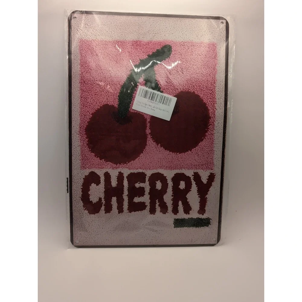 Cherry-Steel Decor Sign 12x8‎